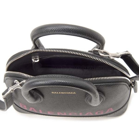 Balenciaga Shoulder Bag Leather Shoulder Bag Black Pink - Picture 3 of 5